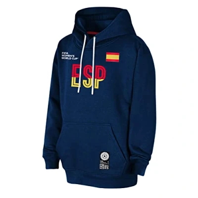 Abbildung von FIFA Offizielle Frauenfußball Weltmeisterschaft 2023 Hoodie für Erwachsene, Spanien, Marine, X Large