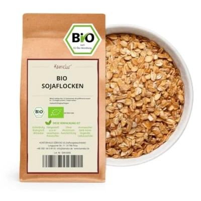 Abbildung von Kamelur Bio Sojaflocken (500g) Soja Flocken aus kontrolliert biologischem Anbau