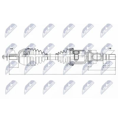 Abbildung von NTY NPW VV 024 Antriebswelle Vorderachse rechts 990 VOLVO: S60 II, V60 I, V70 3