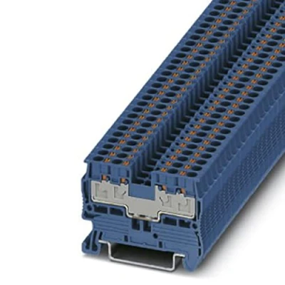 Abbildung von Phoenix Contact PT 2.5/S QUATTRO BU Reihenklemme, 500 V / 17.5A, Packung a 5 Stück