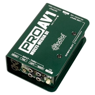 Abbildung von Radial Audio Wandler, (Pro AV1 passive Multimedia DI Box, Studio Hardware, Boxen), Pro Box