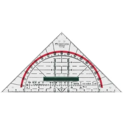 Abbildung von FABER CASTELL Geometrie Dreieck mit Griff 16,0 cm