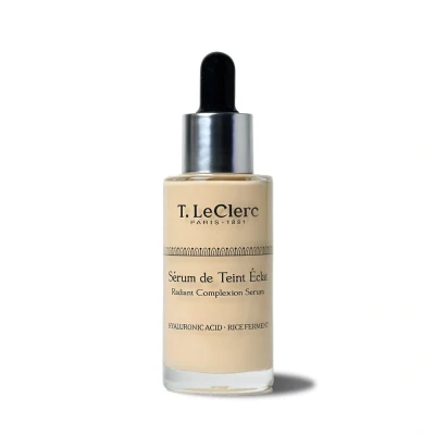 Abbildung von T.LeClerc Anti Aging Serum Nr. 05 Biscuit Flüssige Foundation Pflege, leuchtender &amp; einheitlicher Teint, zweite Haut, Hyaluronsäure, 30 ml