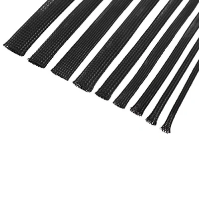 Abbildung von 1 Meter Gewebeschlauch Geflechtschlauch flexibel Kabelschutz Meterware (Durchmesser: 10 mm)