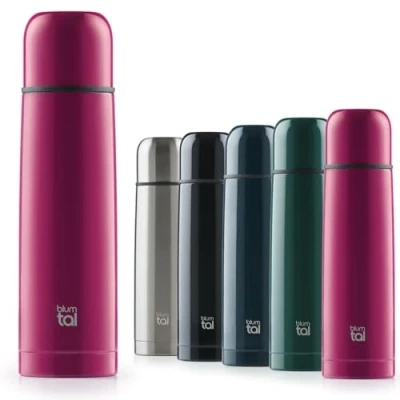 Abbildung von Blumtal Thermoflasche Eifel auslaufsicherer Trinkbecher, für unterwegs, stundenlange Isolation von warmen Getränken