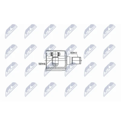 Abbildung von NTY NPW MZ 047 Gelenksatz Automatikgetriebe Vorderachse links, rechts, getriebeseitig, radseitig MAZDA: CX 7