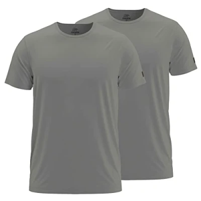 Abbildung von FORSBERG T Shirt Doppelpack zum Sparpreis einfarbig Rundhals hochwertig robust bequem guter Schnitt, Farbe:grau, Größe:4XL
