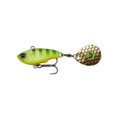 Abbildung von Savage Gear Fat Tail Spin 8cm 24gr Sinking Firetiger Spinner
