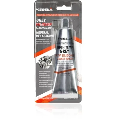 Abbildung von Visbella Neutral RTV Elektrische Dichtung, Öl &amp; Wasser, Frostschutzmittel, flexibel, Silikondichtung, für die Reparatur von Motoren bei hohen Temperaturen (Grau)