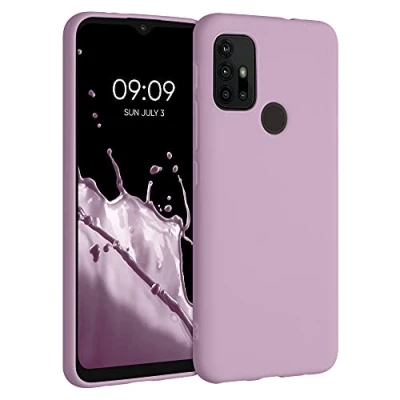 Abbildung von kwmobile Hülle kompatibel mit Motorola Moto G30 / G20 G10 weiches TPU Silikon Case Cover geeignet für kabelloses Laden Altrosa