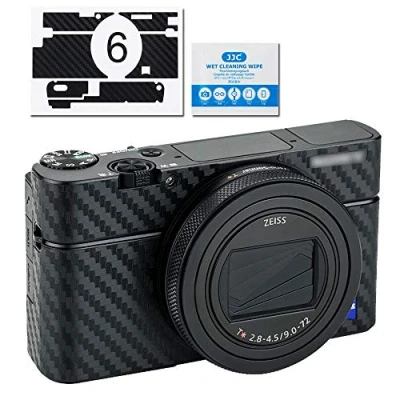 Abbildung von KIWIFOTOS Kameragehäuse, Schutzfolie für Sony RX100 VI DSLR Kamera kratzfeste 3M Aufkleber, Kohlefaser, Körperschutzfolie, Abziehbild, Abdeckung