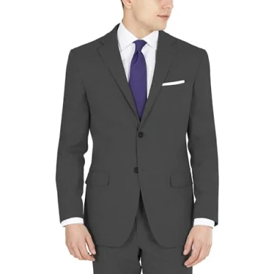 Abbildung von DKNY Herren Business Anzug Jacke, anthrazit massiv, 54