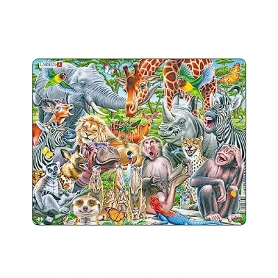Abbildung von Larsen Selfie Fröhliche afrikanische Tiere Rahmenpuzzle 43 Teile