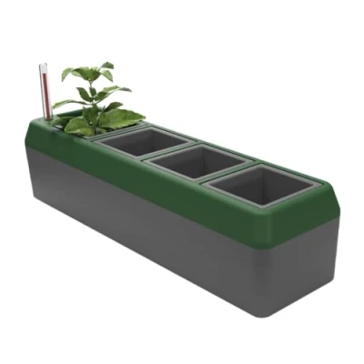 Abbildung von Bio Green Kräutertopf Kräuterbeet PROVENCE für die Fensterbank mit 4 herausnehmbaren Töpfen