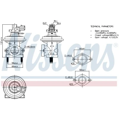 Abbildung von NISSENS 98474 AGR Ventil ohne Kühler FORD: Transit Mk5 Bus, Kastenwagen, Pritsche/Fahrgestell