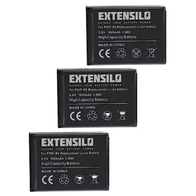 Abbildung von EXTENSILO 3X Akku Ersatz für Fuji/Fujifilm NP 85 Kamera (1600mAh, 3,6V, Li Ion)