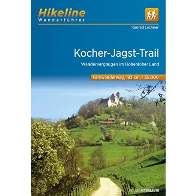 Abbildung von Hikeline Fernwanderweg Kocher Jagst Trail ca.200 km: Auf einem Dreieck durch das Hohenloher Land und den Schwäbischen Wald, 1:35.000, wasserfest reißfest, GPS zum Download