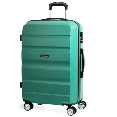 Abbildung von ITACA Koffer Groß, Mittelgroß, Hartschalenkoffer M Robuster &amp; Trolleys mit 4 Rollen, ideal als Reisekoffer für Jede Reise, Aquamarine