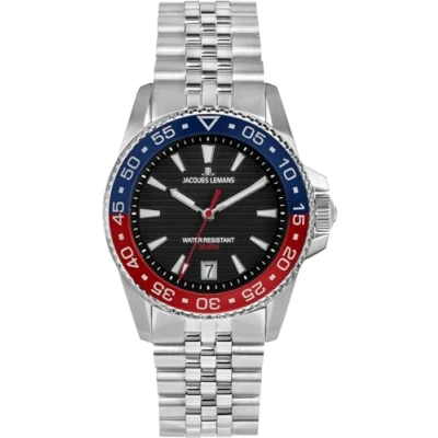 Abbildung von Jacques Lemans 1 2205K Herrenuhr Quarz Stahl/Schwarz 20 bar