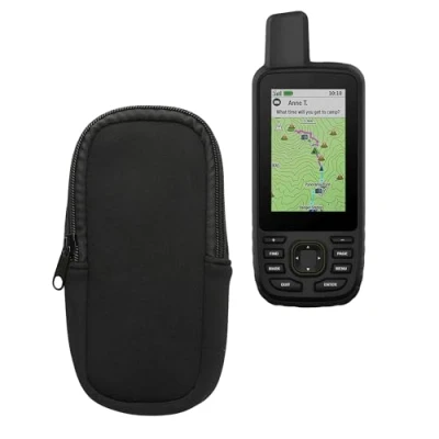 Abbildung von kwmobile Tasche kompatibel mit Garmin GPSMAP 66sr / 67 66i GPS Handgerät Neopren Hülle Schutzcover Navi Schwarz