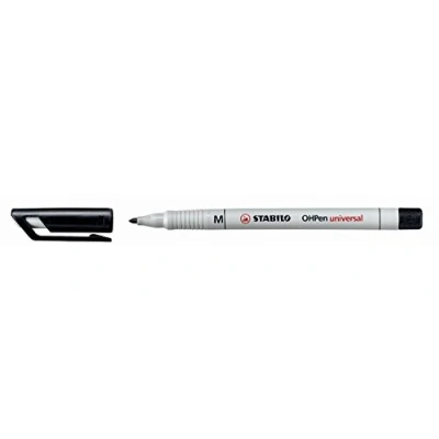 Abbildung von Folienstift STABILO OHPen universal wasserlöslich medium 10er Pack schwarz