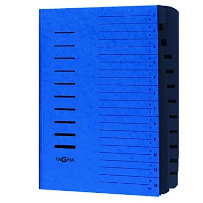 Abbildung von Pagna Ordnungsmappe 12 Fächer blau