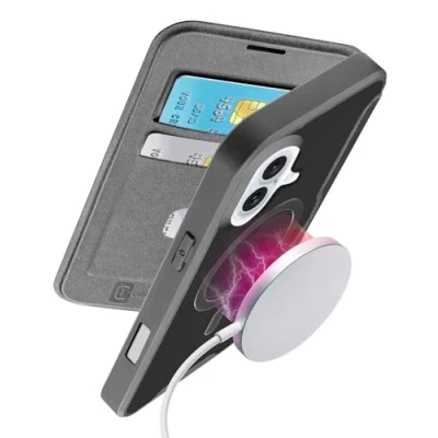 Abbildung von Cellularline Book Case Daily MAG iPhone 16 Black