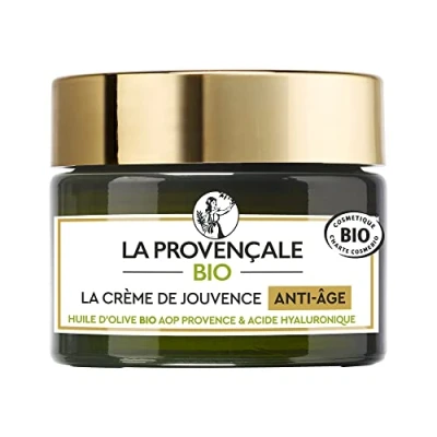 Abbildung von La Provençale Bio Die Anti Aging Creme zertifizierte Gesichtspflege Olivenöl AOC Provence für alle Hauttypen, auch empfindliche Haut 50 ml