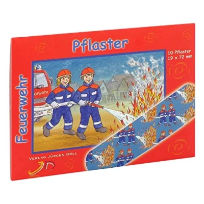Abbildung von Kinderpflaster Feuerwehr Briefchen