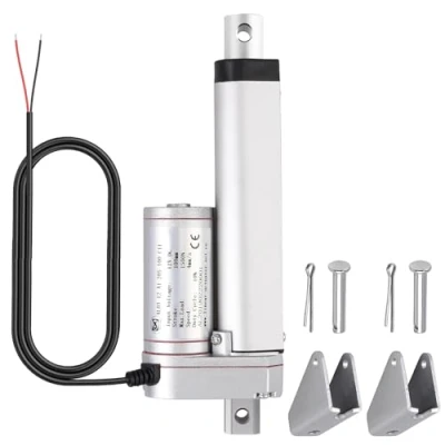 Abbildung von Justech Linearmotor Linearantrieb 12V Spindelantrieb Stellmotor Verstellantrieb Toröffner Linear Actuator Motor DC 1500N 100mm Lineartechnik Electric Putter Gleichstrommotor für Auto Möbel usw.