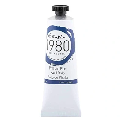 Abbildung von Gamblin 1980 Oelfarbe Phthaloblau 37 ml