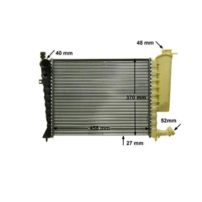 Abbildung von MAHLE ORIGINAL CR 2205 000P Kühler, Motorkühlung für Fahrzeuge ohne Klimaanlage 460mm 375mm 26mm Schaltgetriebe Kühlrippen mechanisch gefügt