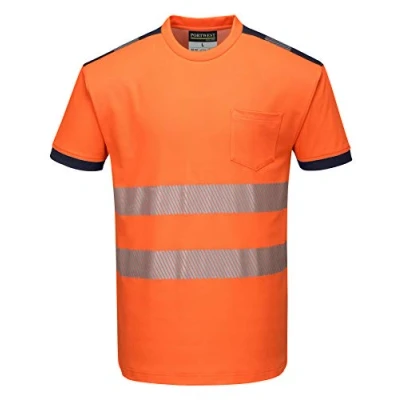 Abbildung von Portwest PW3 Hi vis T Shirt, kurzarm, Größe: XXXL, Farbe: Orange/Marine, T181ONRXXXL