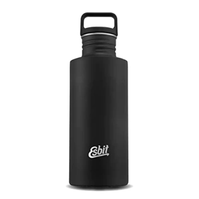 Abbildung von Esbit Trinkflasche Sculptor Edelstahl mit praktischem Loop Verschluss 750 ml in Schwarz