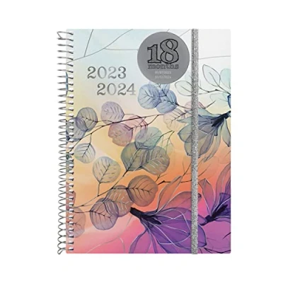 Abbildung von Finocam Terminkalender Espiral 18 Monate 2023 2024 Wochenansicht Horizontal Juli bis Dezember (18 Monate) Pretty International