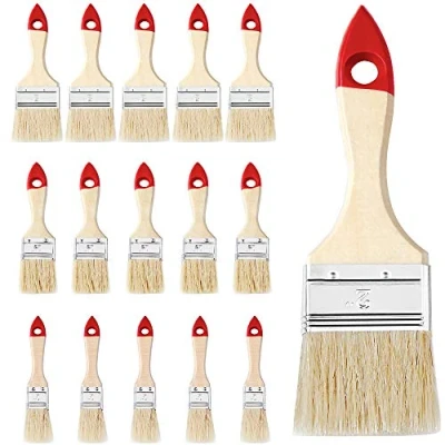 Abbildung von monzana Malpinsel, (15 St), Malerpinsel 15tlg Set 3 versch. Größen für Holzlasur Pinselset