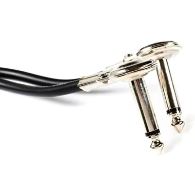 Abbildung von Hosa IRG 101, Guitar Patch Cable, Low profile Right angle to Same, 1 ft