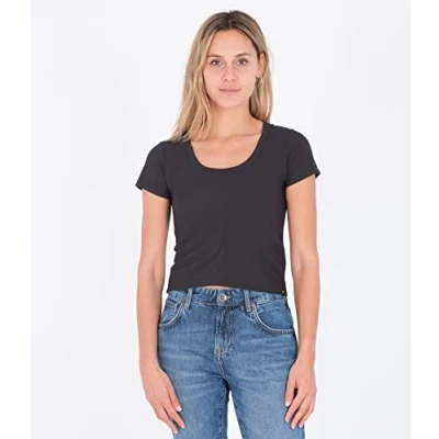 Abbildung von Hurley Damen Rib Baby Tee T Shirt, Marshmallow, L