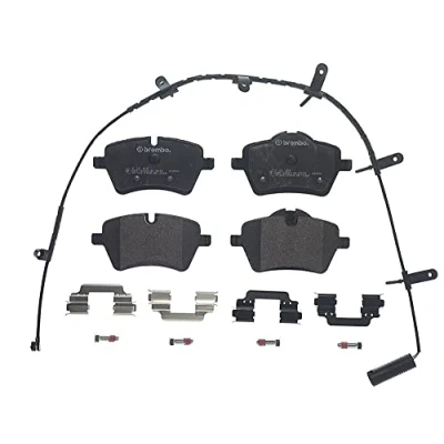 Abbildung von BREMBO P 06 104 Bremsbelagsatz inkl. Verschleißwarnkontakt mit Bremssattelschrauben Zubehör MINI: Schrägheck