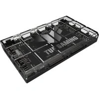 Abbildung von ASUS TUF Gaming ARGB PWM Lüfter Hub (6x Ports für Gehäuselüfter und Steuerung, 2x SATA Stromanschlüsse, synchronisiert Kühlung Lichteffekte, magnetische Befestigung, Stromanzeige)