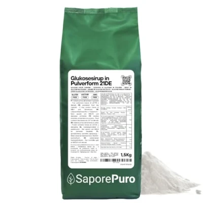 Abbildung von SaporePuro GLUKOSE SYRUP pulver 1,5 kg Trockenglukose Ideal für Eis, Sorbets und Desserts