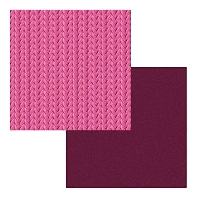 Abbildung von plottiX iXpaper Sets 20cm x 30cm Knitted Burgundy