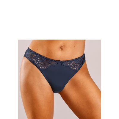 Abbildung von Lascana SLIP Slip, Damen, Größe: 32/34, Dunkelblau