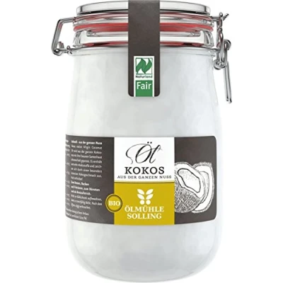 Abbildung von Ölmühle Solling Bio &amp; Naturland Fair Kokosöl im Bügel Glas 1000ml