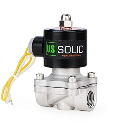 Abbildung von U.S. Solid 1/2&quot; G 220V AC Edelstahl Magnetventil Direktgesteuert für Wasser Luft Gas Öl NC Stainless Steel Solenoid Valve
