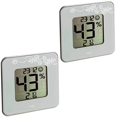 Abbildung von Sparset Thermo Hygrometer TFA 30.5021 Style (2 x hellgrau)