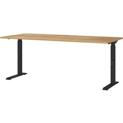 Abbildung von GERMANIA Schreibtisch &quot;Downey, mechanisch höhenverstellbar&quot;, moderne Farbvariationen, Breite 120/140/160/180 cm, Made in Germany
