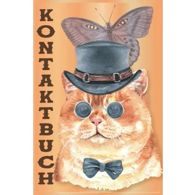 Abbildung von Heft mit Abc Register: Adress Telefonbuch Kundenkartei Adressbuch Geburtstagskalender Katze Telefonverzeichnis Große Schrift