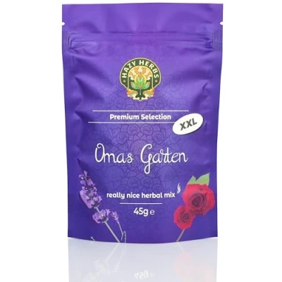 Abbildung von HAZY HERBS Premium Selection Kräutertee Mischung &quot;Omas Garten&quot; 100% natürlicher Kräutermix XXL Pack 45g feine