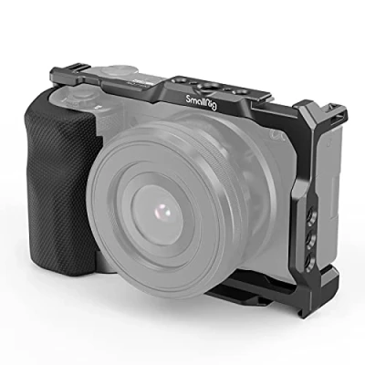 Abbildung von SMALLRIG ZV E10 Käfig mit Griff und integrierter Schnellwechselplatte für AR ca Swiss, Cage Grip Sony 3538